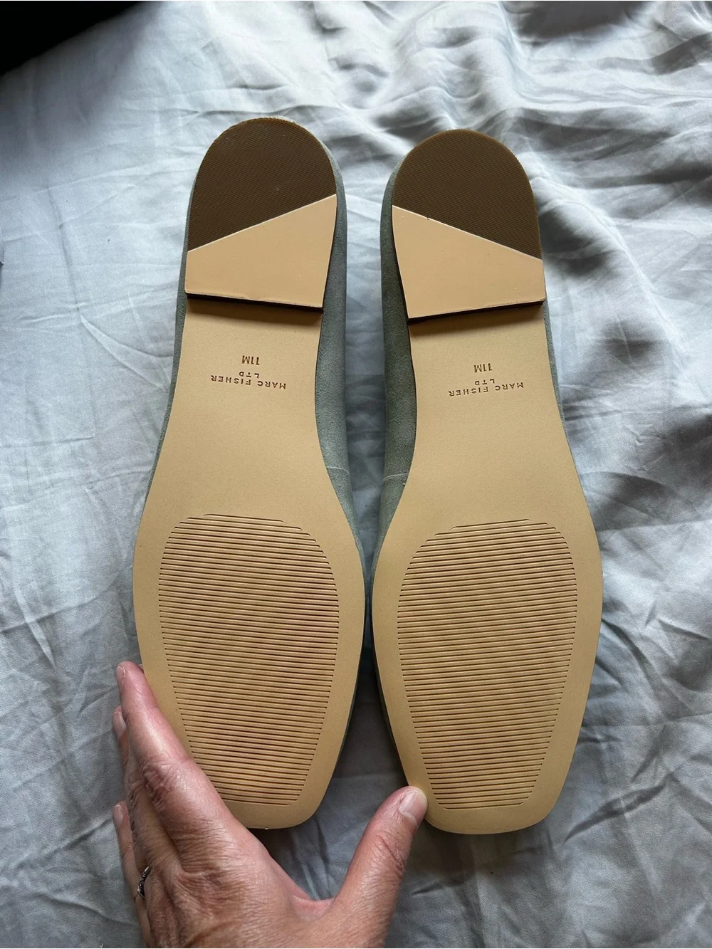 Marc Fisher Light Green Ubet Suede Ballet Flats